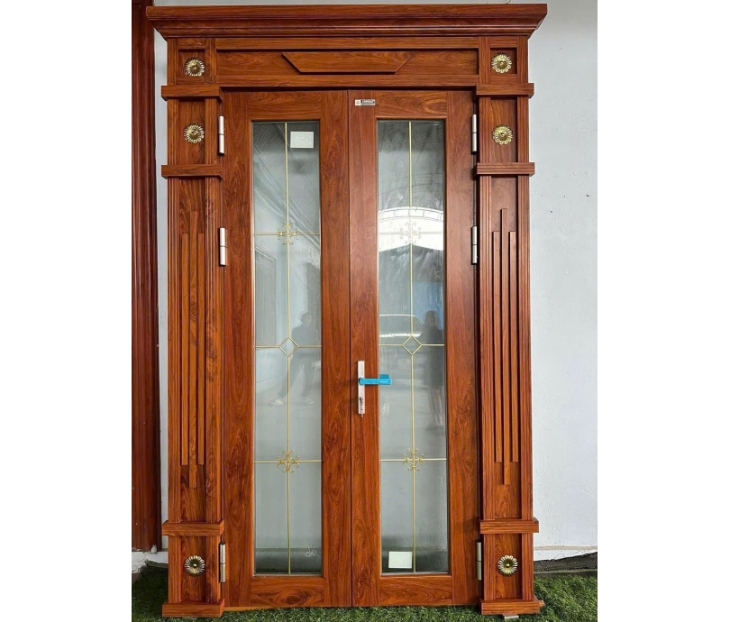 CỬA THÉP VÂN GỖ 2 CÁNH