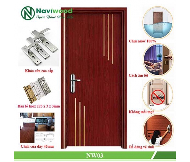 CỬA GỖ COMPOSITE ĐÀ LẠT NW03